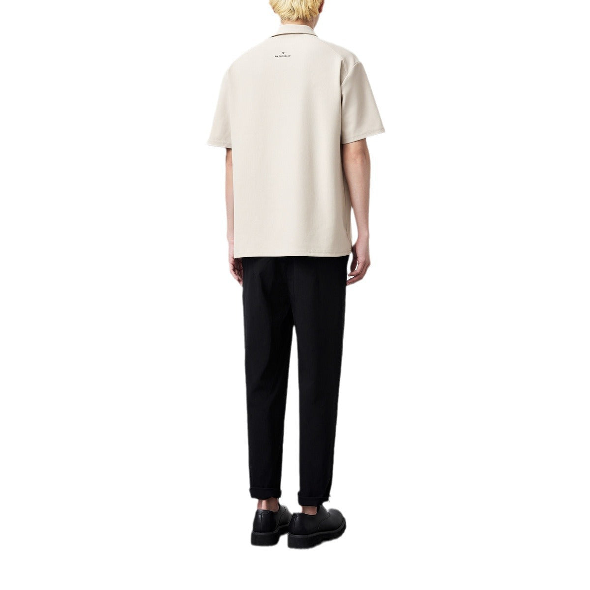 Waffle Texture Short-sleeved Polo Shirt 240g Men's Loose T-shirt