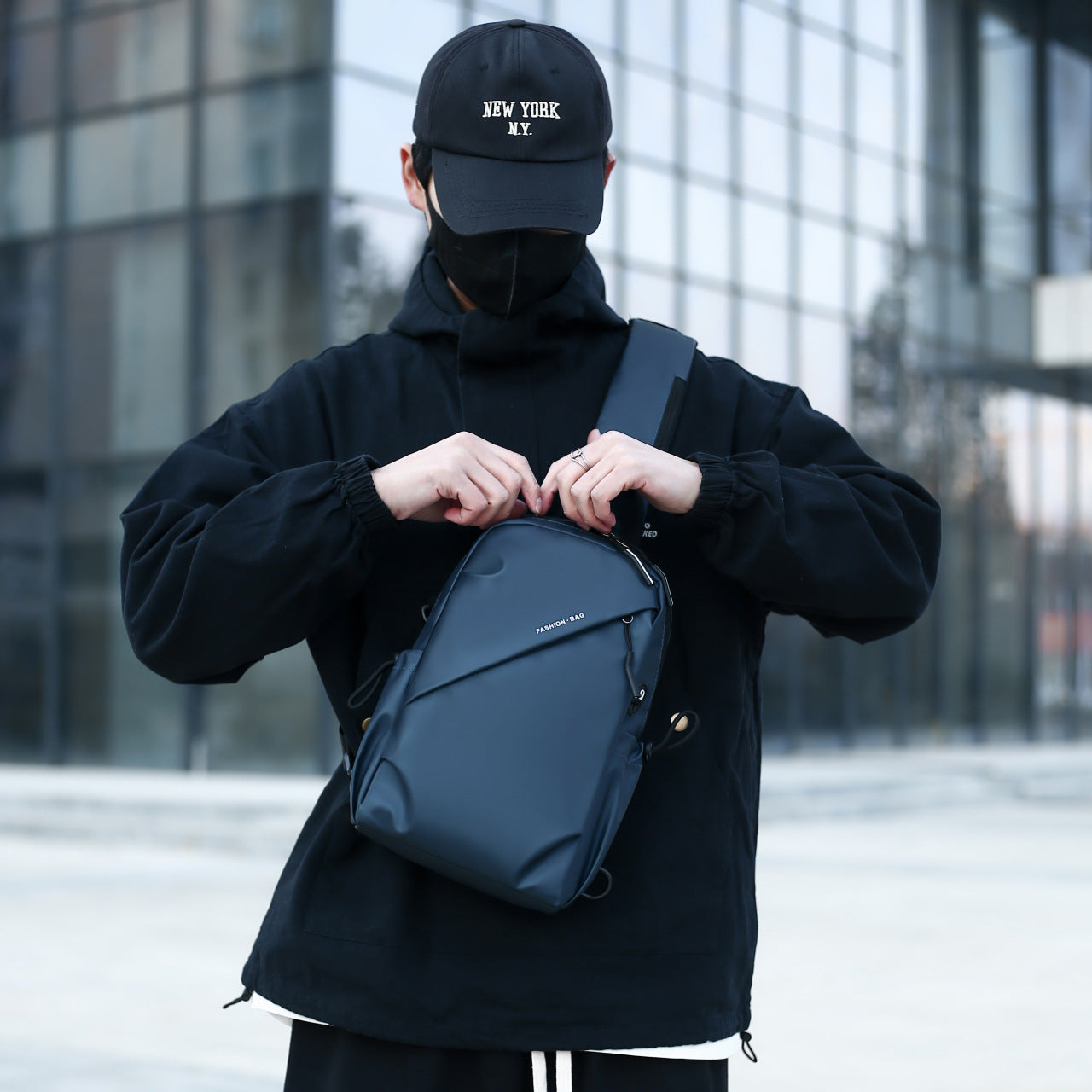 Sac de poitrine de sport sac de messager pour hommes de marque de mode multi-fonction
