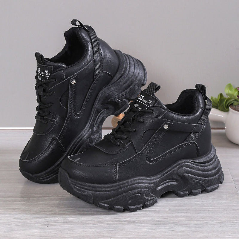 Plate-forme de chaussures décontractées assorties de style coréen pour femmes