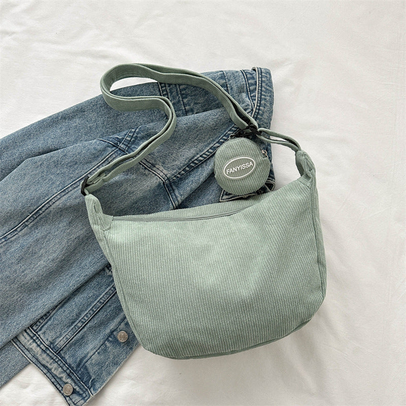 Sac messager à bandoulière simple de style coréen pour femmes