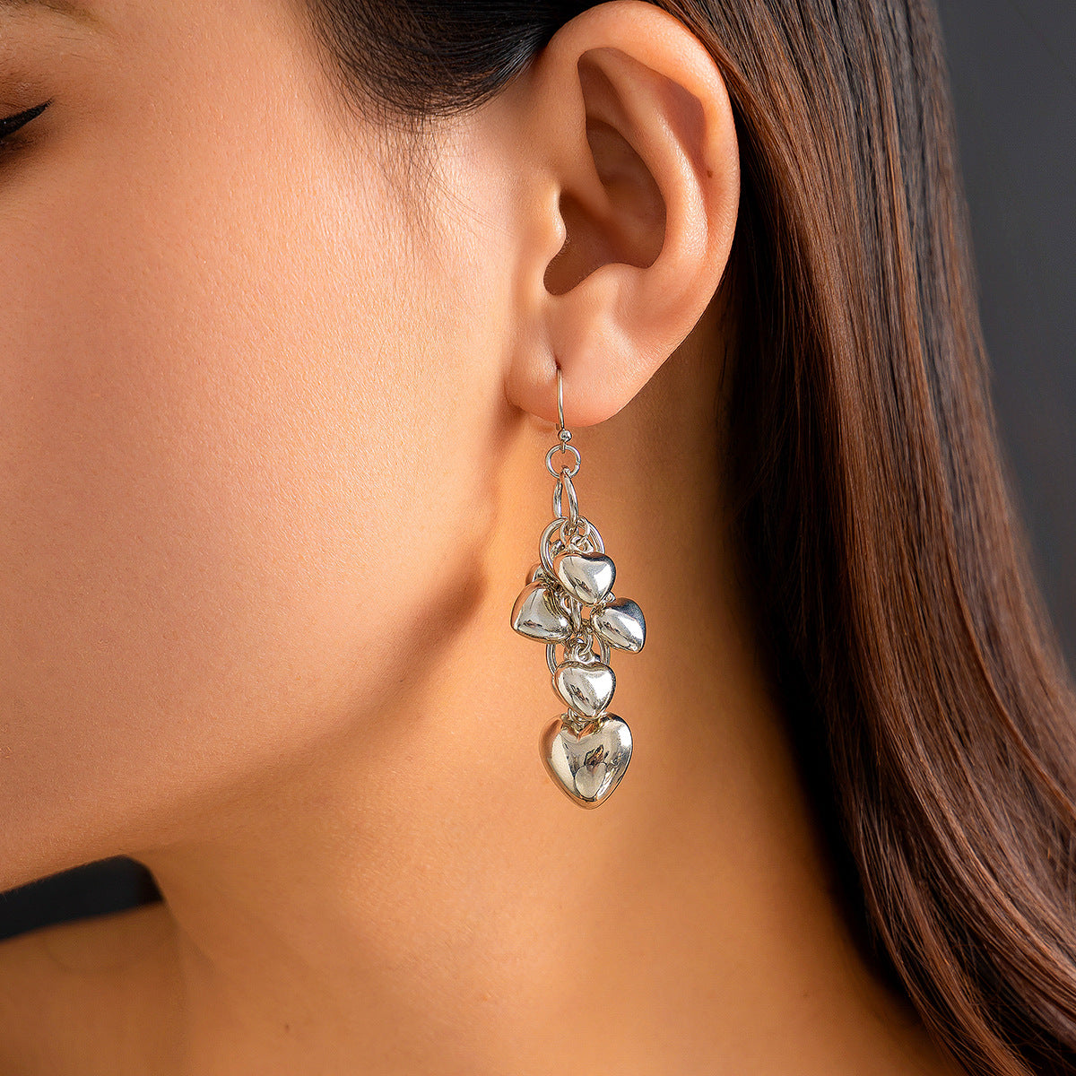 Collier pendentif coeur chaîne de mode