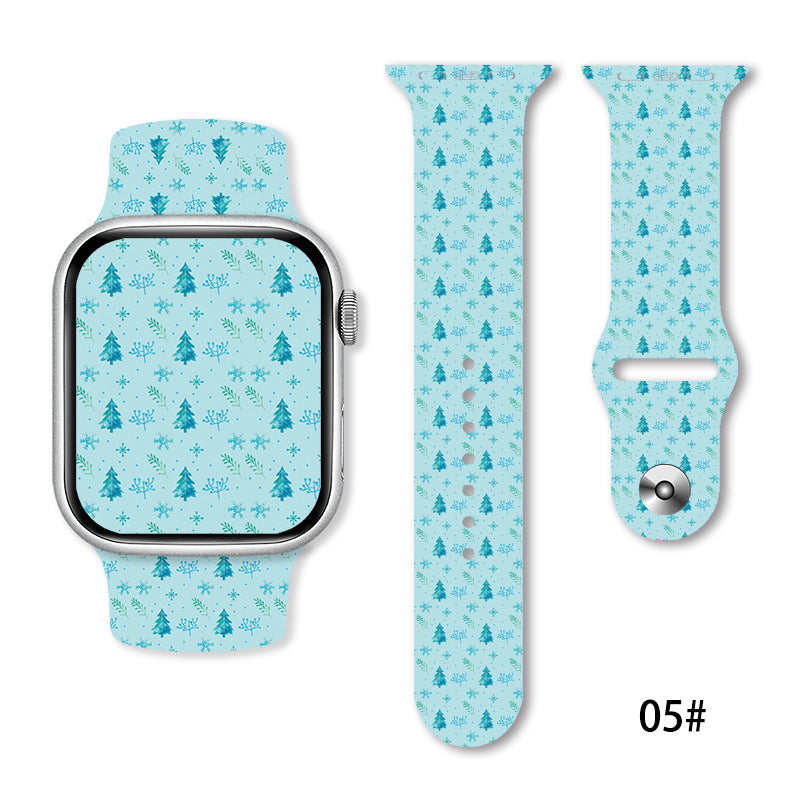 Impression de bracelet en silicone de Noël adaptée
