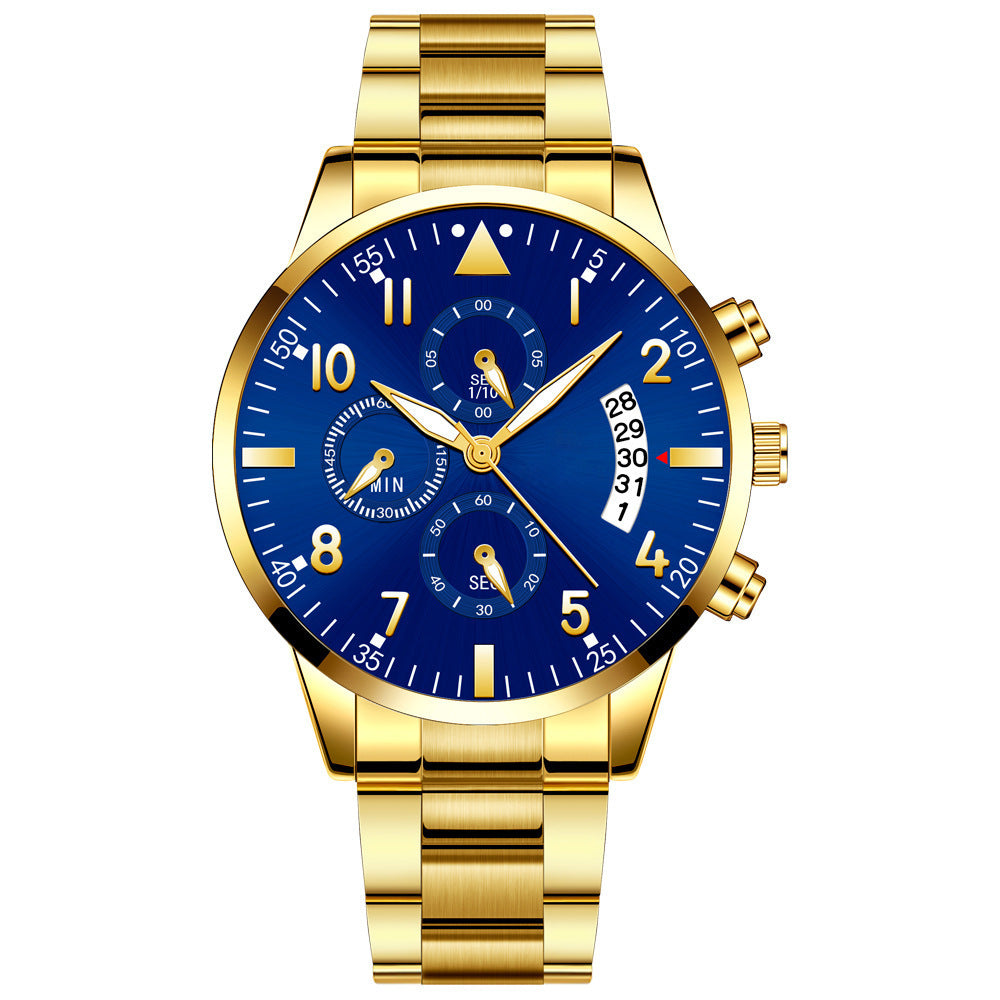 Moda masculina de acero inoxidable con puntero luminoso.