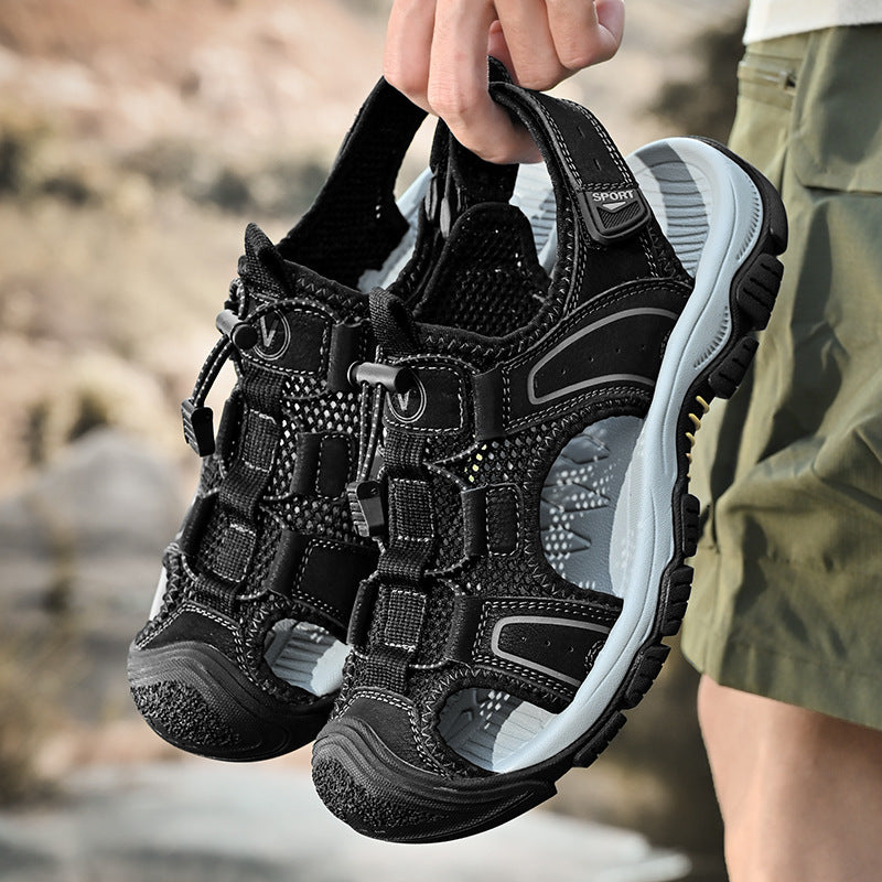 Sandalias de hombre Transpirable Parte inferior suave Puntera Anticolisión