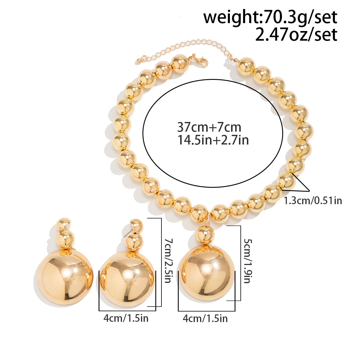 Collier pendentif demi-cercle détachable exagéré