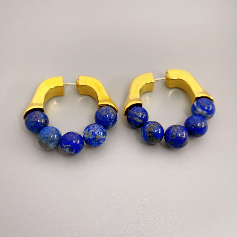 Boucles d'oreilles de mode personnalisées à aiguille en argent sterling pour femme