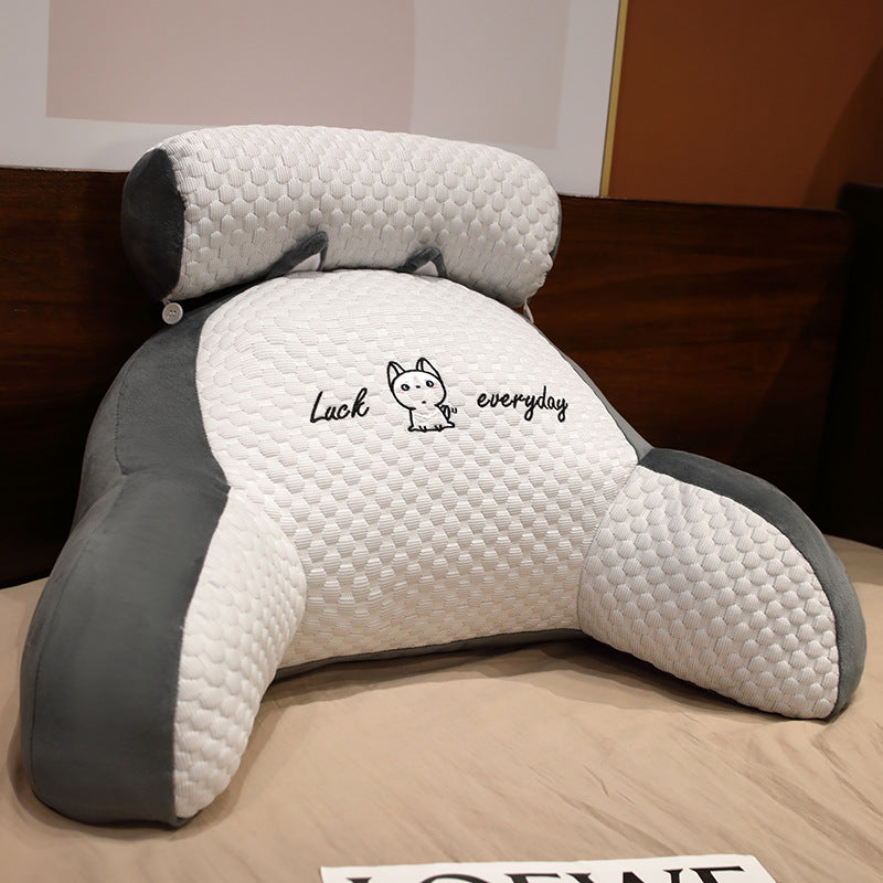 Coussin moelleux pour canapé, oreiller de déjeuner, coussin de lecture triangulaire, grand dossier doux, coussin lombaire pour chaise de bureau
