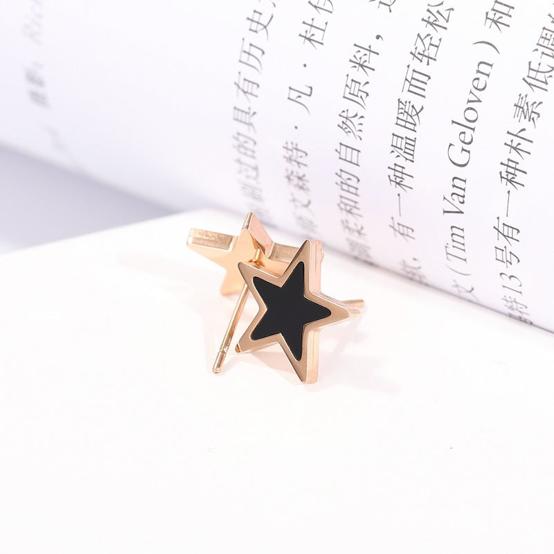 Titanium Steel Ear Studs Women's Simple Tassel