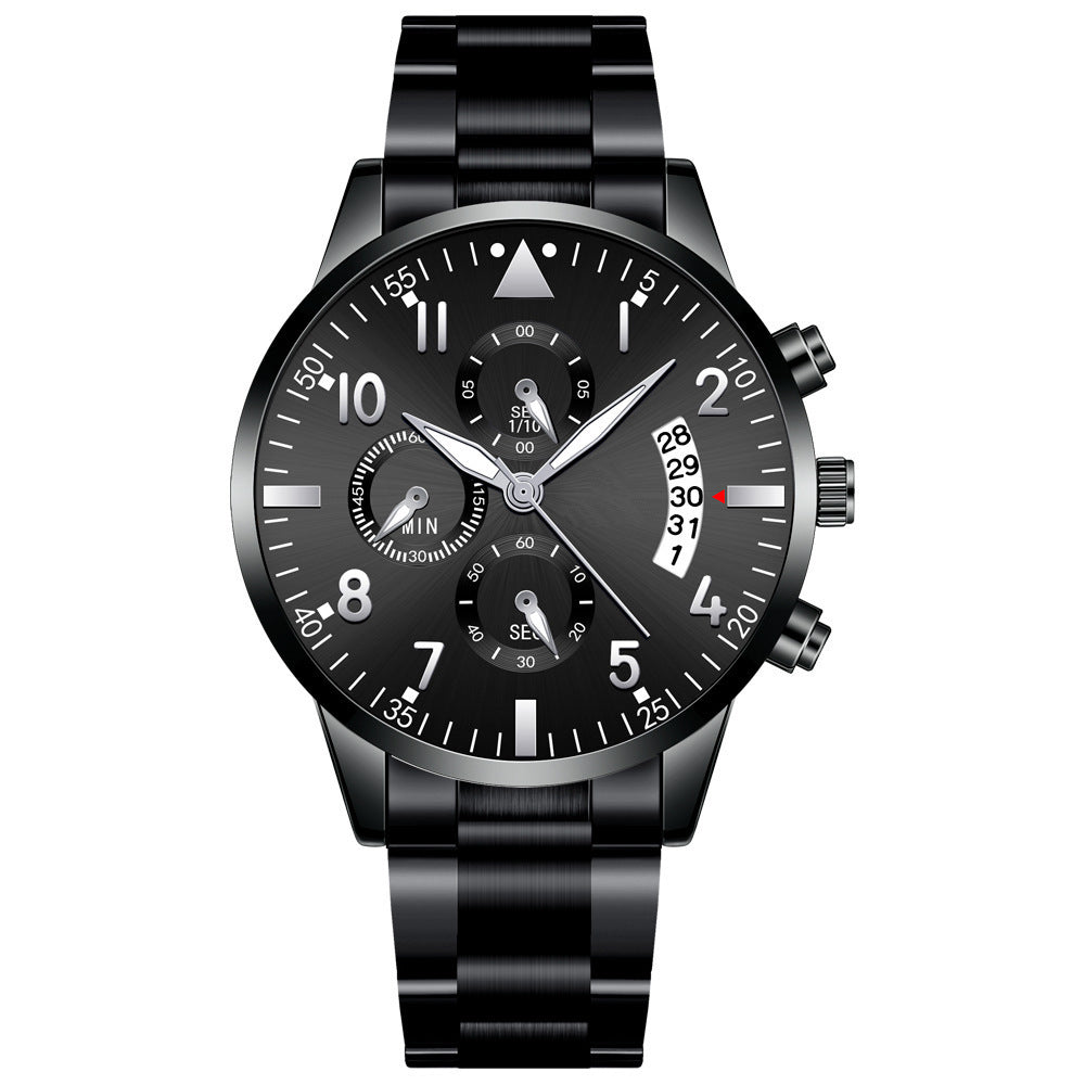 Moda masculina de acero inoxidable con puntero luminoso.