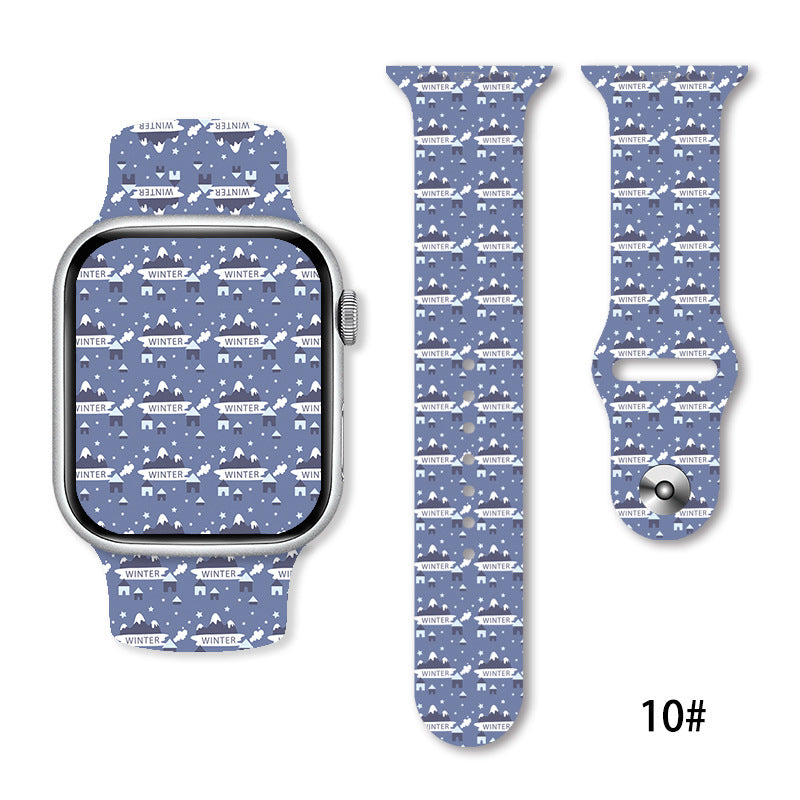 Impression de bracelet en silicone de Noël adaptée