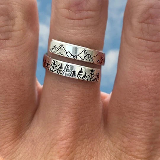 Alpine And Cedar Open Ring Forest Lover Ring