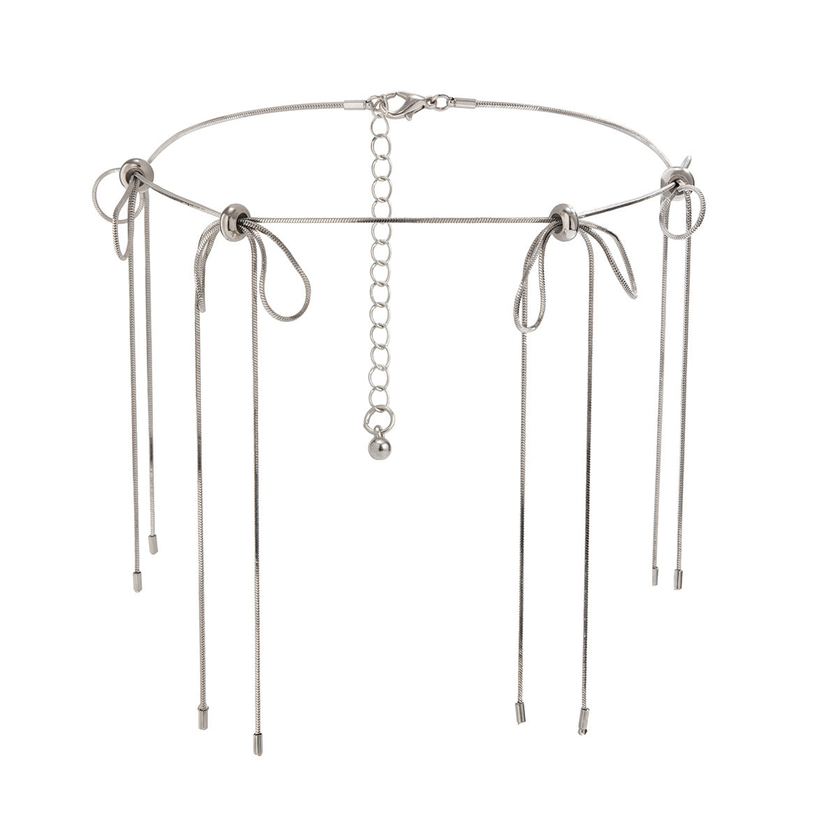 Collier à nœud pour femme, niche, nœud de chaîne