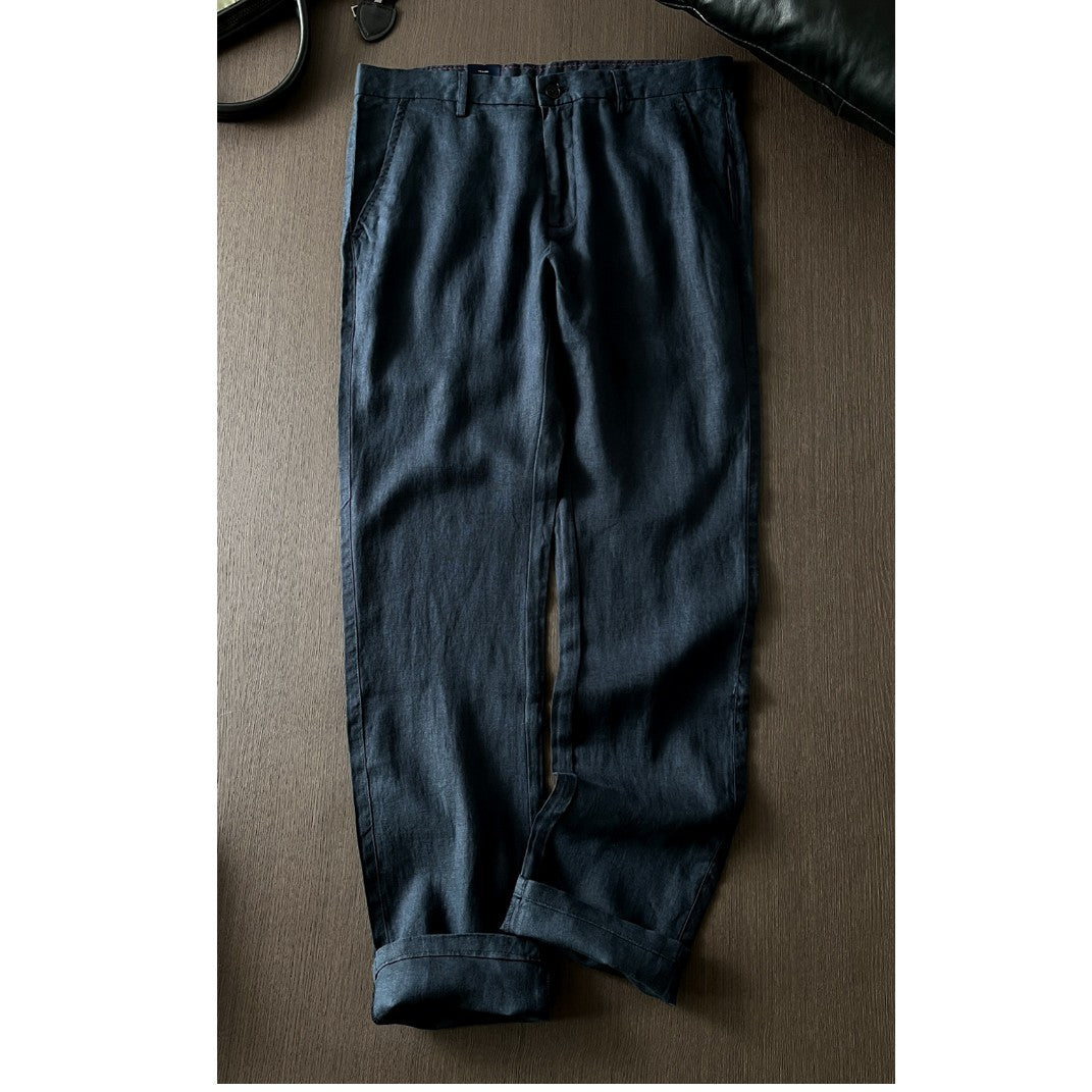 Men's Linen Straight Casual Pants