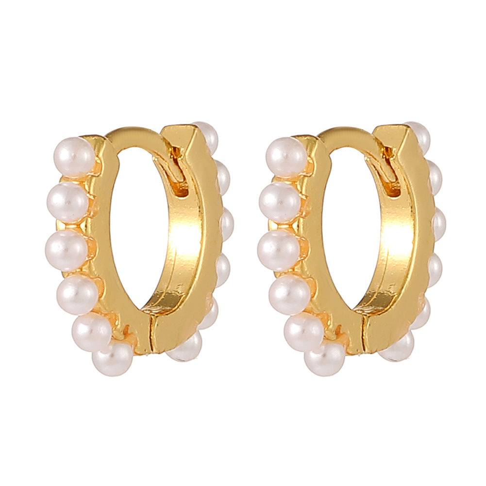 Boucles d'oreilles en or 18 carats plaqué cuivre à la mode, géométriques