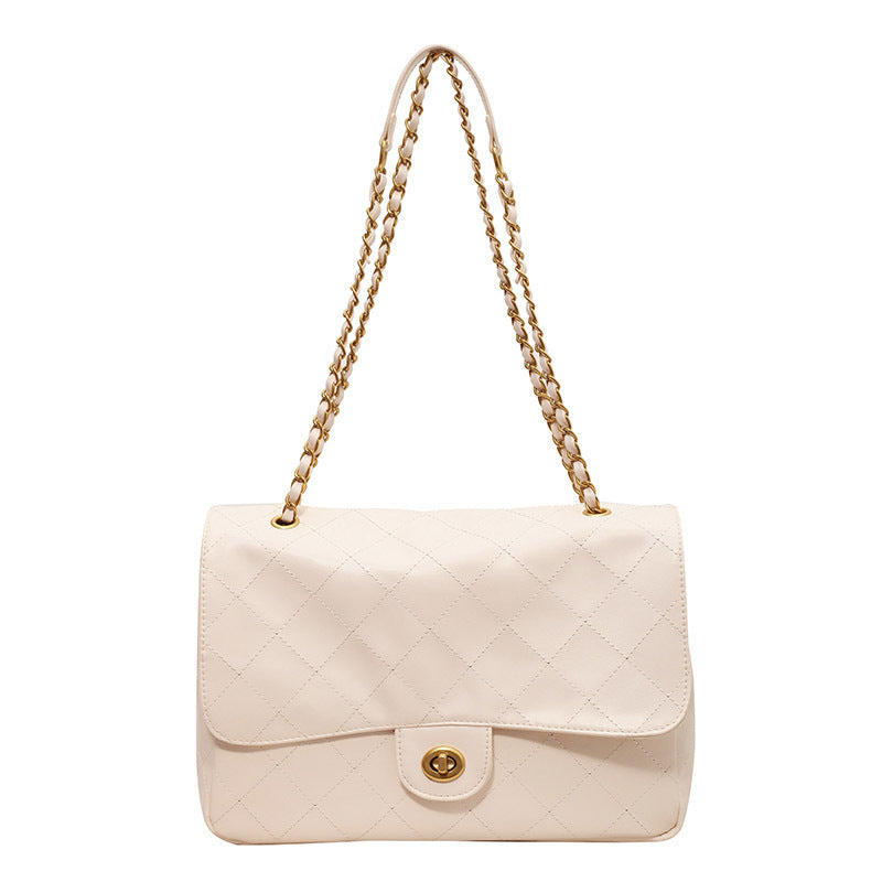 Sac à chaîne en losange rétro Simple de grande capacité, sacoche sous les bras
