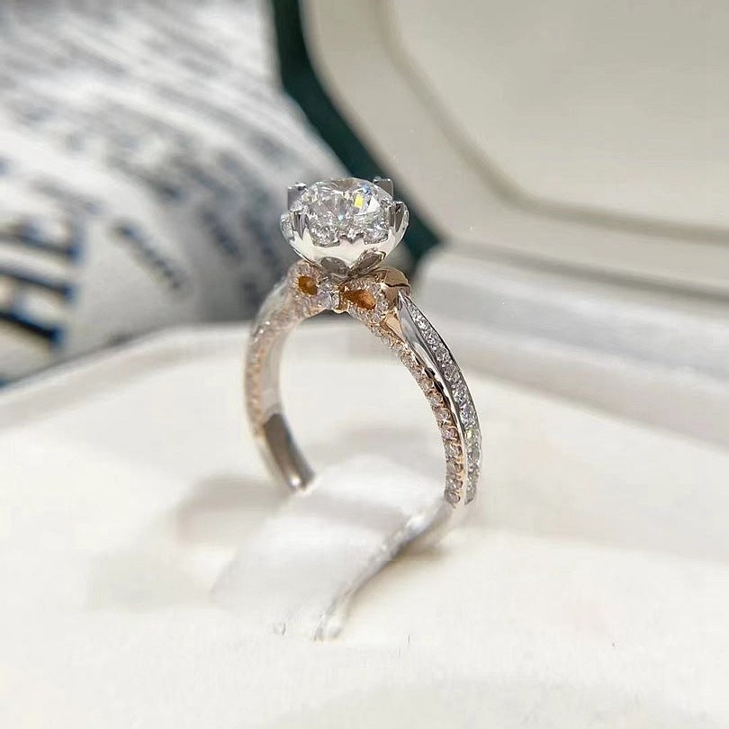 Bague avec nœud en ruban en argent sterling