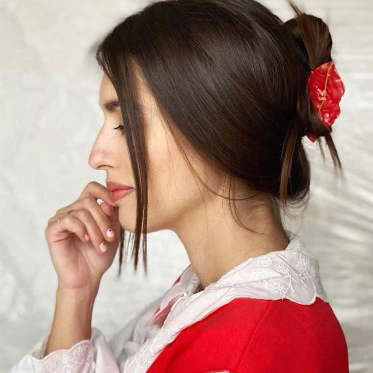 Lignes de poignée en acétate de lèvres à la mode
