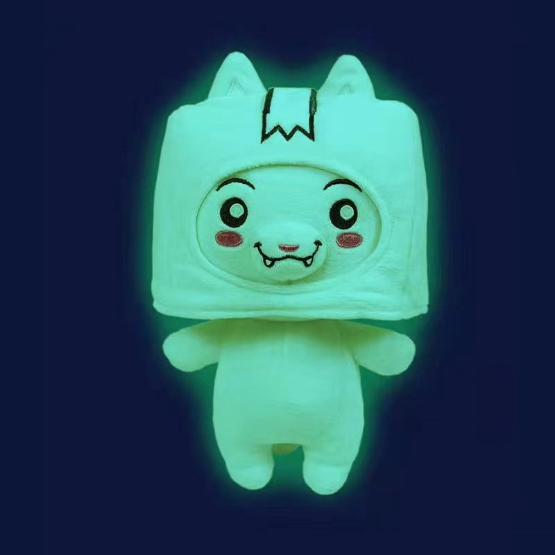 Jouets en peluche de poupée fantôme lumineux chat nuage blanc