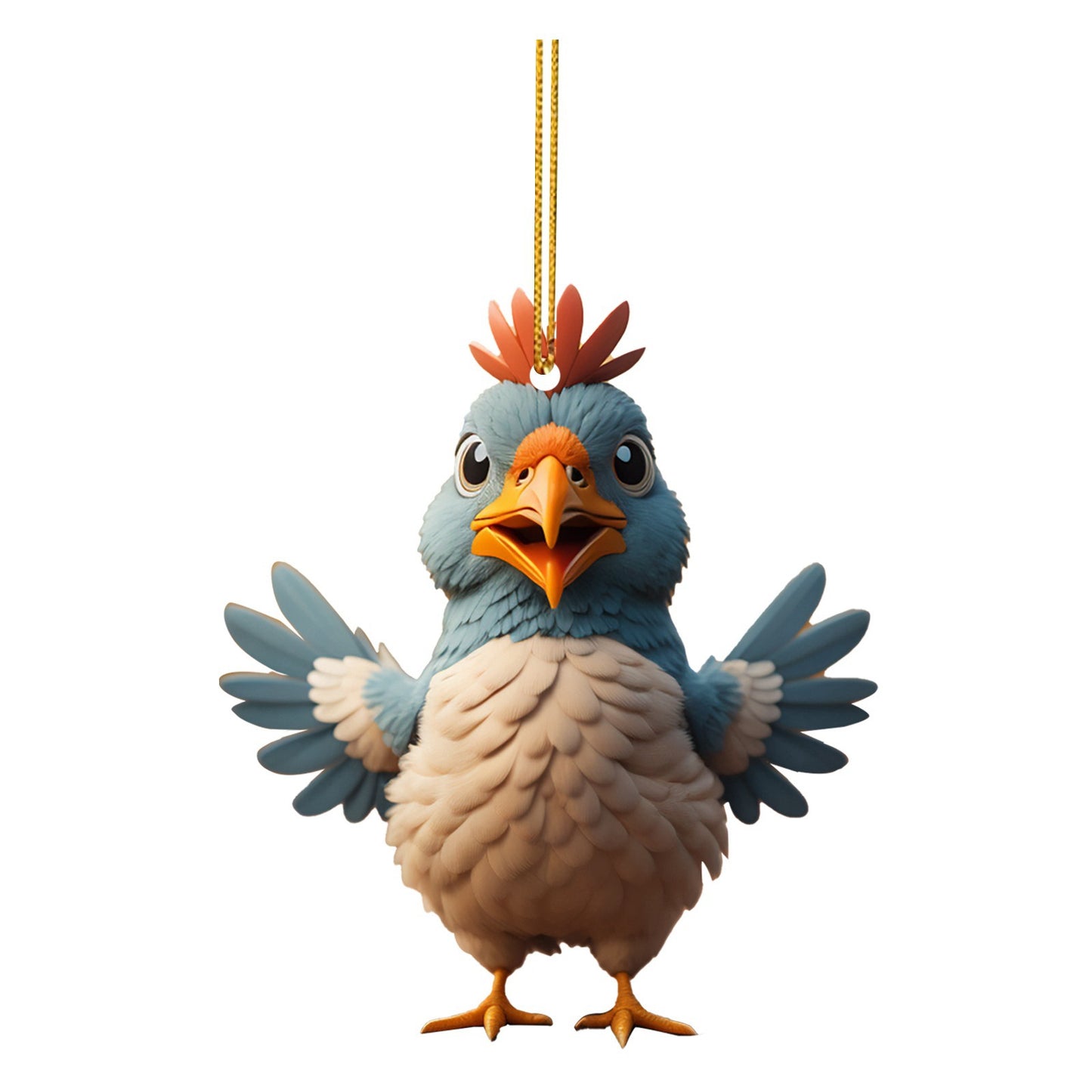 Pendentif arbre de poulet Animal créatif de noël en acrylique