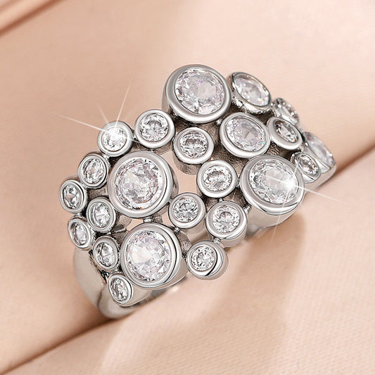 Irregular Starry Female Ring Fashion
