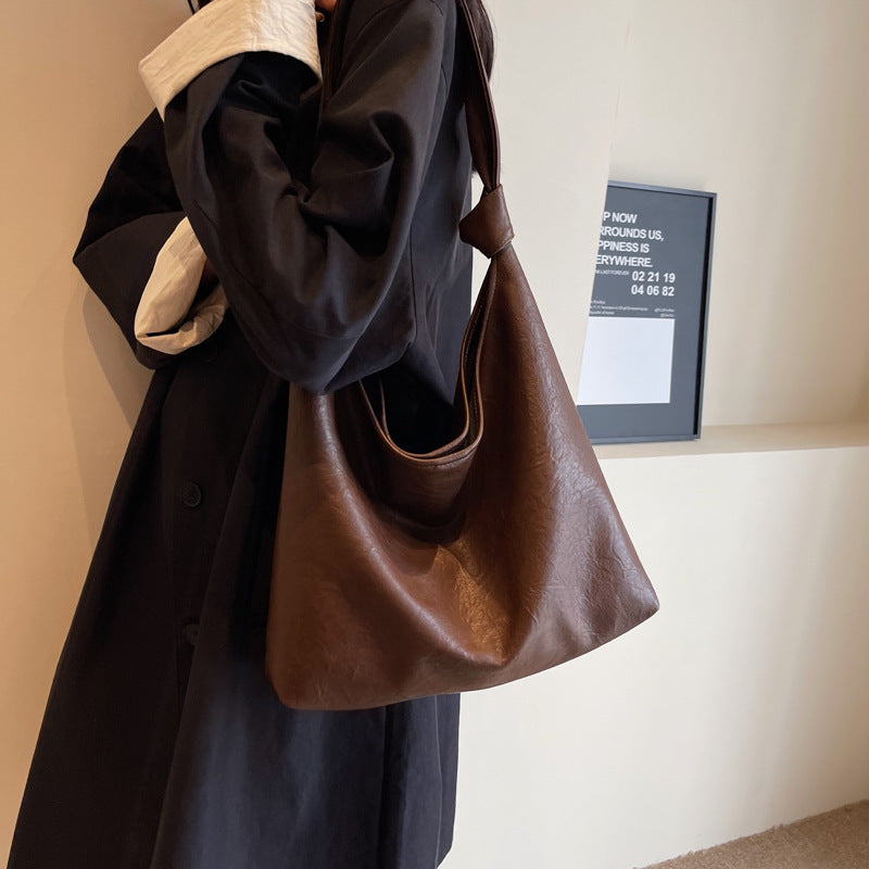 Bolso de axila Bolsos de mano retro casuales de gran capacidad para mujer