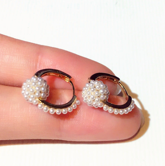 Boucles d'oreilles en perles artificielles pour femmes, tendance à la mode