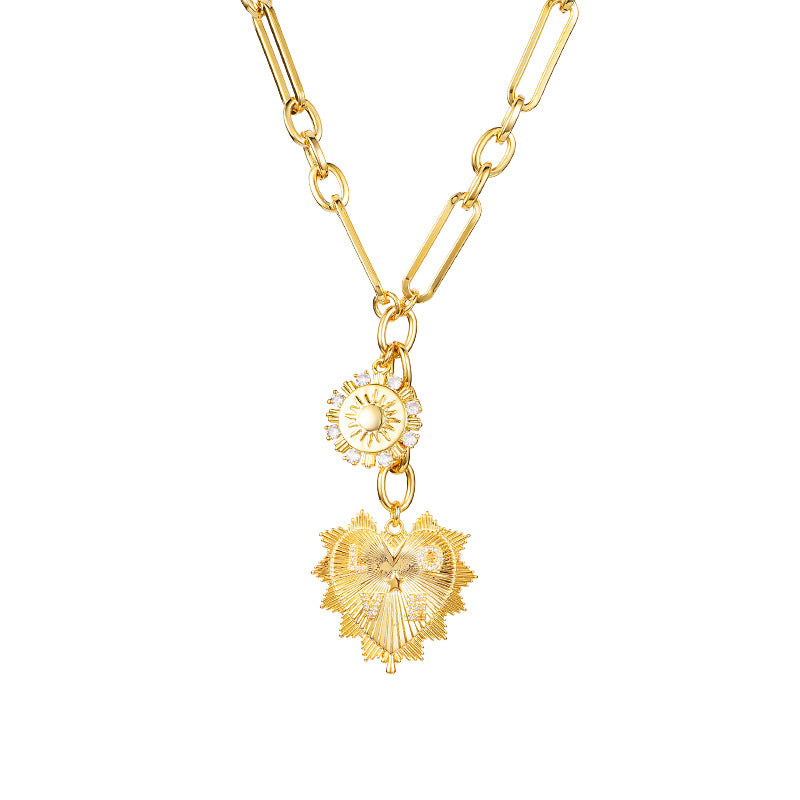 Collier plaqué or véritable, Style Cool, Simple, entrée de tempérament, chaîne de pull Lux, clavicule