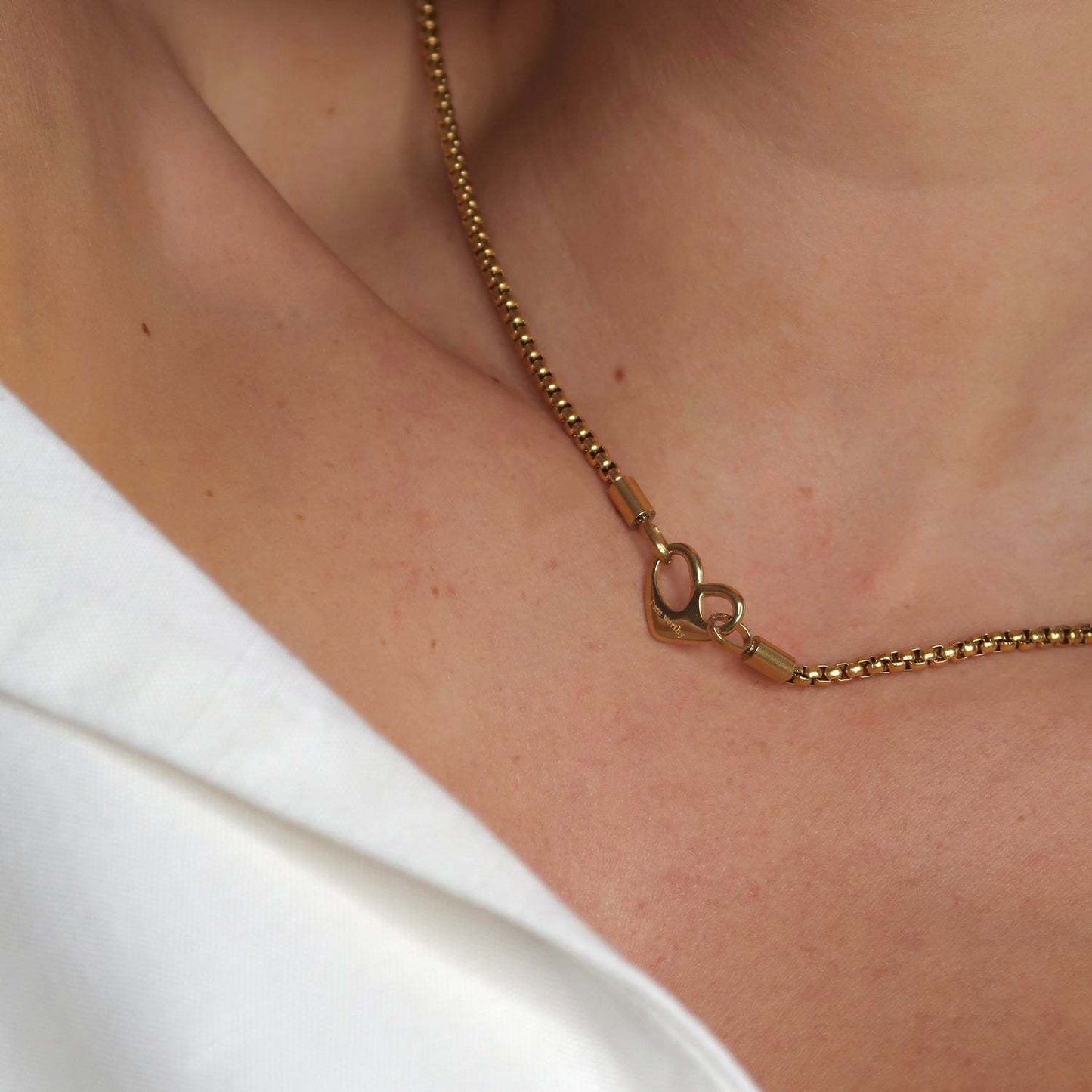 Colgante de collar de corazón de acero inoxidable