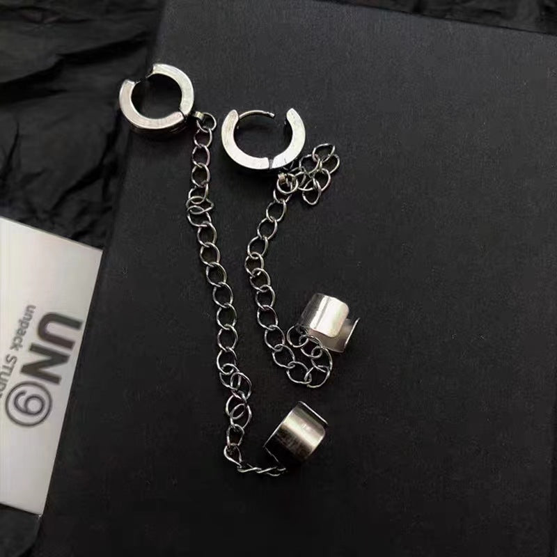 Petites boucles d'oreilles coréennes exquises, style froid