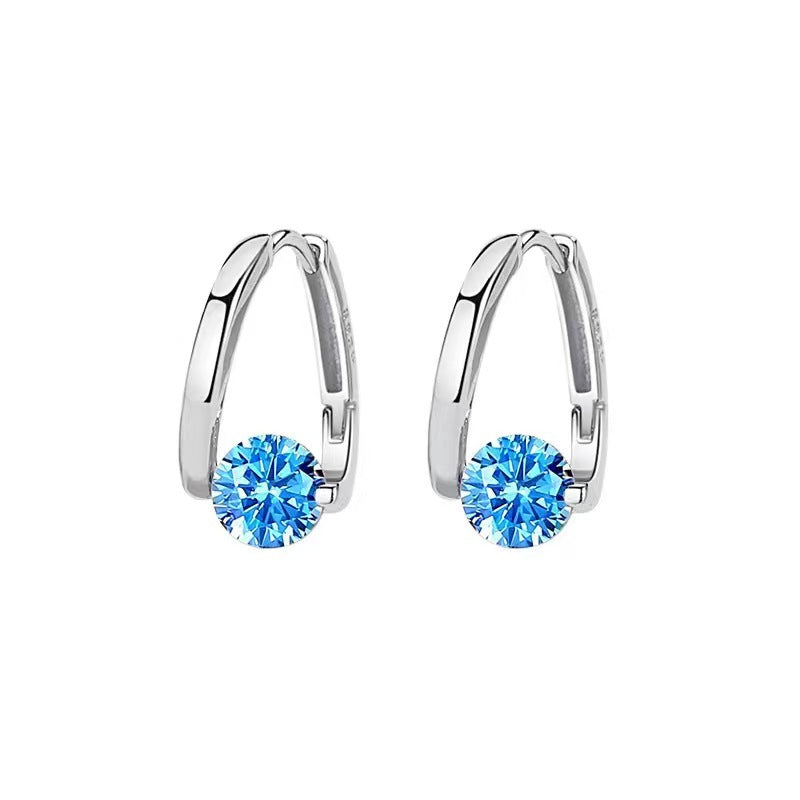 Boucles d'oreilles géométriques en Zircon incrusté de Micro incrusté, Clip d'oreille, Design de Niche, mode raffinée, Simple, multi-match, pour femmes