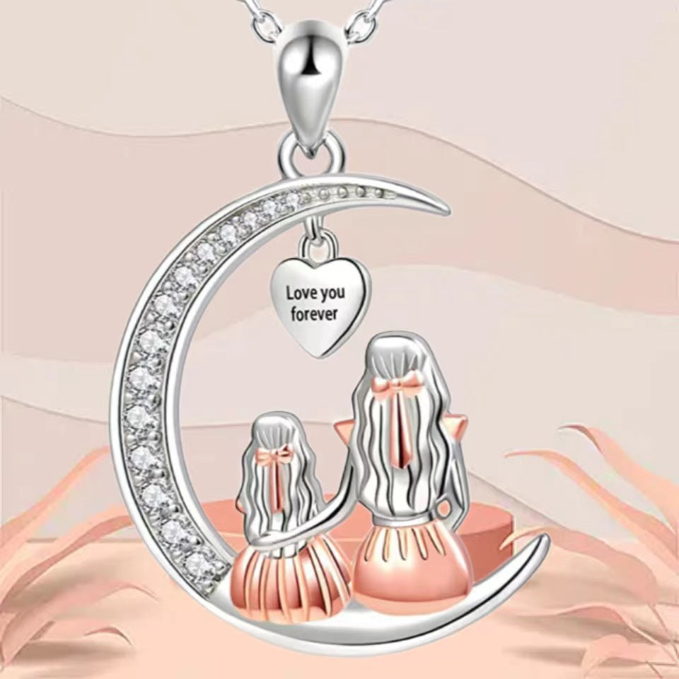 Collier pendentif élégant croissant simple