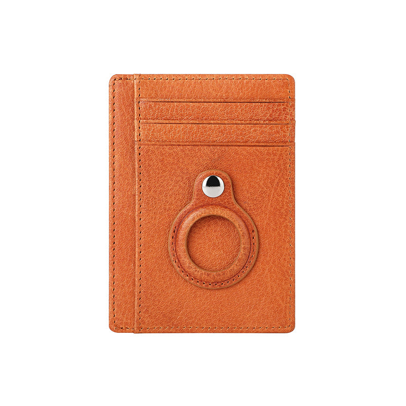 Cartera con tarjetero multifuncional de piel de vaca de primera capa para hombre