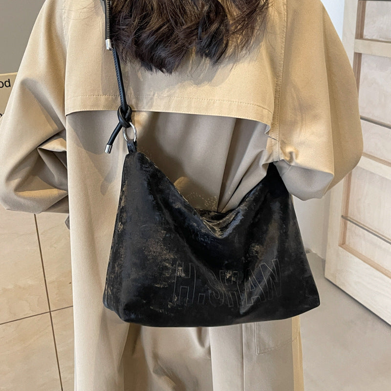 Bolso tipo cubo de gran capacidad cruzado de otoño e invierno moda todo fósforo alto sentido