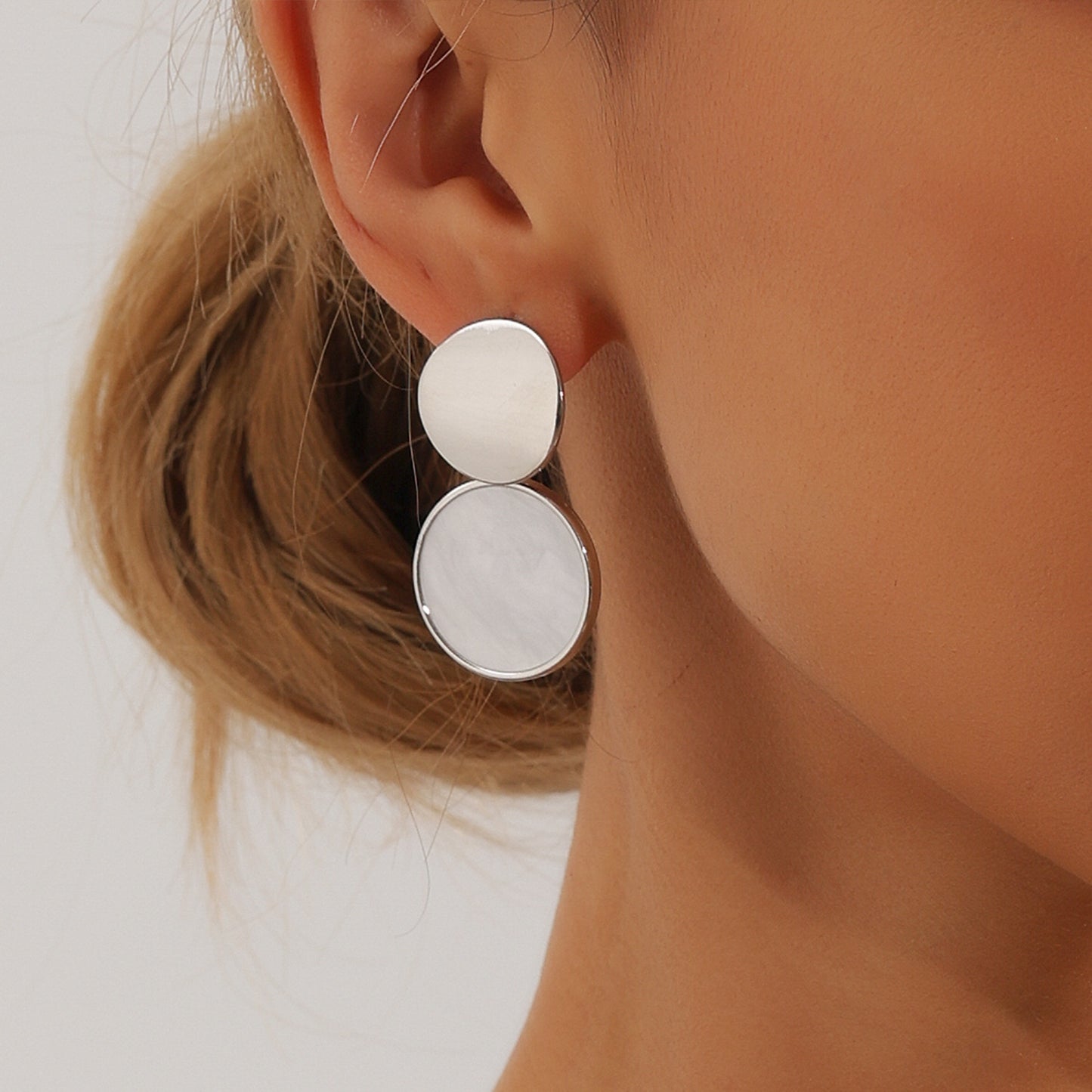 Bague en coquillage blanc de luxe léger, intérêt spécial, sens avancé