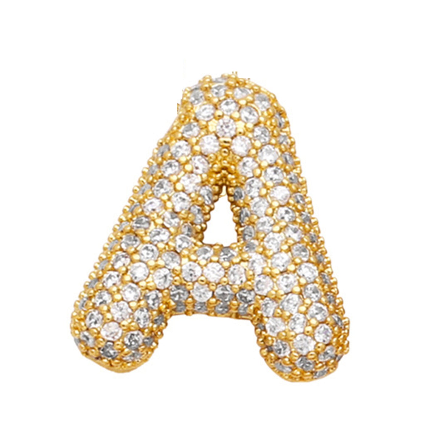 18K Gold Plated Balloon English Letter Pendant Necklace
