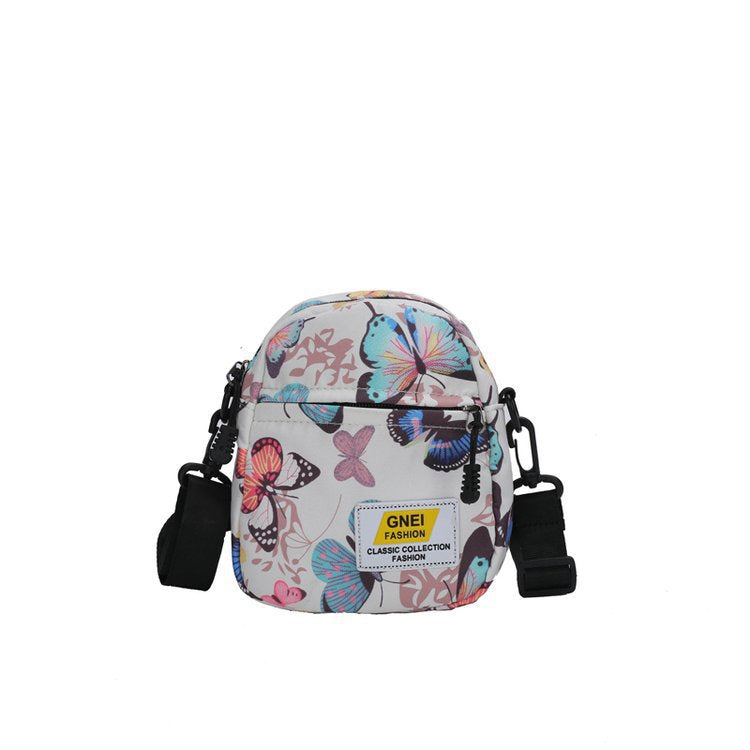 Spring And Summer Women's Bag Fashion Printed Nylon Fabric Travel Out Shoulder Crossbody