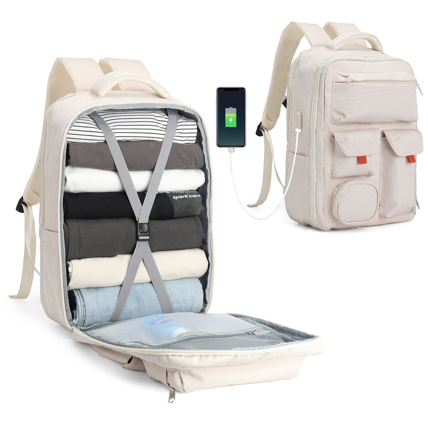 Mochila escolar portátil de gran capacidad para exteriores, a la moda, para hombres y mujeres