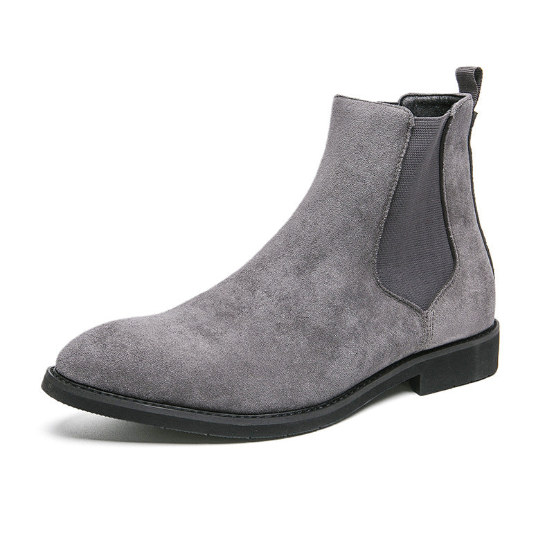 Chaussures en cuir pointues hautes de grande taille bottes Chelsea pointues britanniques pour hommes