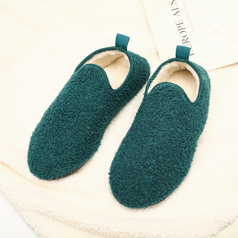 Winter Plain Home Indoor Cotton Slippers Confinement Soft Bottom