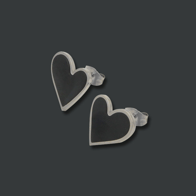 Boucles d'oreilles européennes et américaines en acier titane sans décoloration