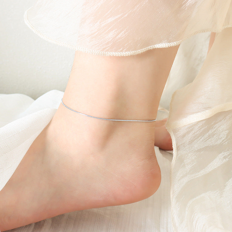 Bracelet de cheville en or 18 carats plaqué qui ne se décolore pas.