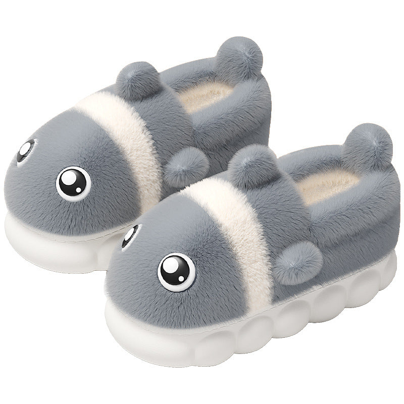 Zapatillas de algodón de terciopelo cálido para el hogar antideslizantes de moda para hombre