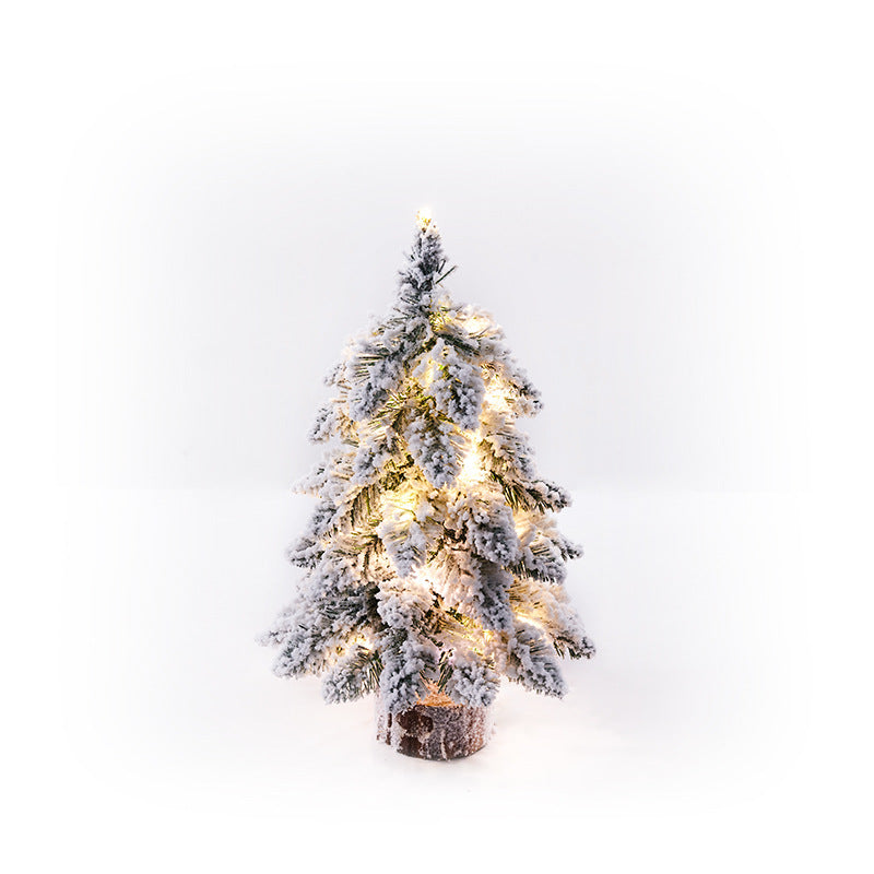 Petit sapin de Noël floqué Mini sapin de Noël