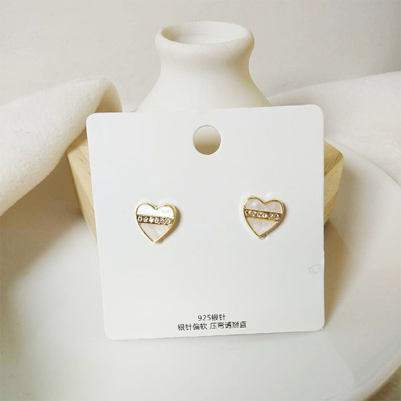 Petites boucles d'oreilles coréennes exquises, style froid
