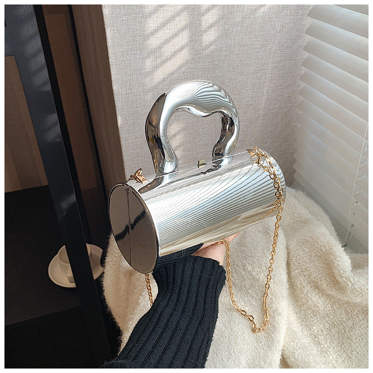 Sac à bandoulière en chaîne acrylique couleur bonbon de style classique pour femmes