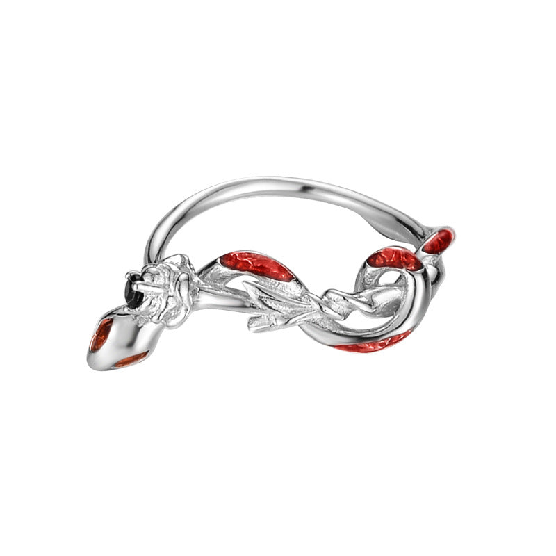 Bague en argent sterling avec rose pour femme