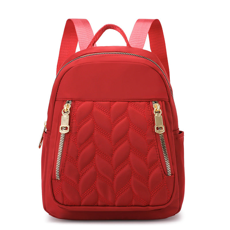 Mode femmes sac à dos Simple losange tendance couleur unie