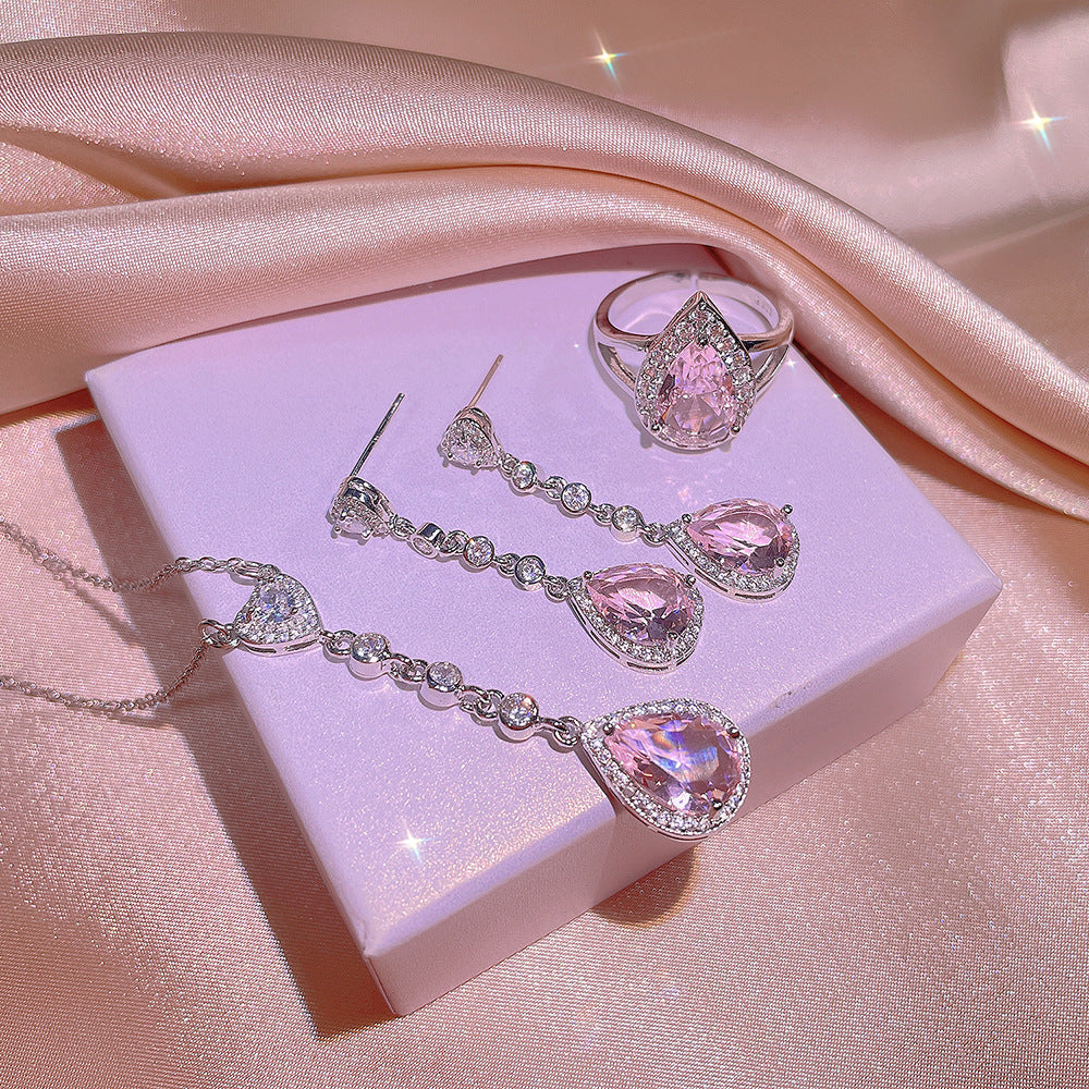 Artificial Diamond Pendant Drop-shaped Suit