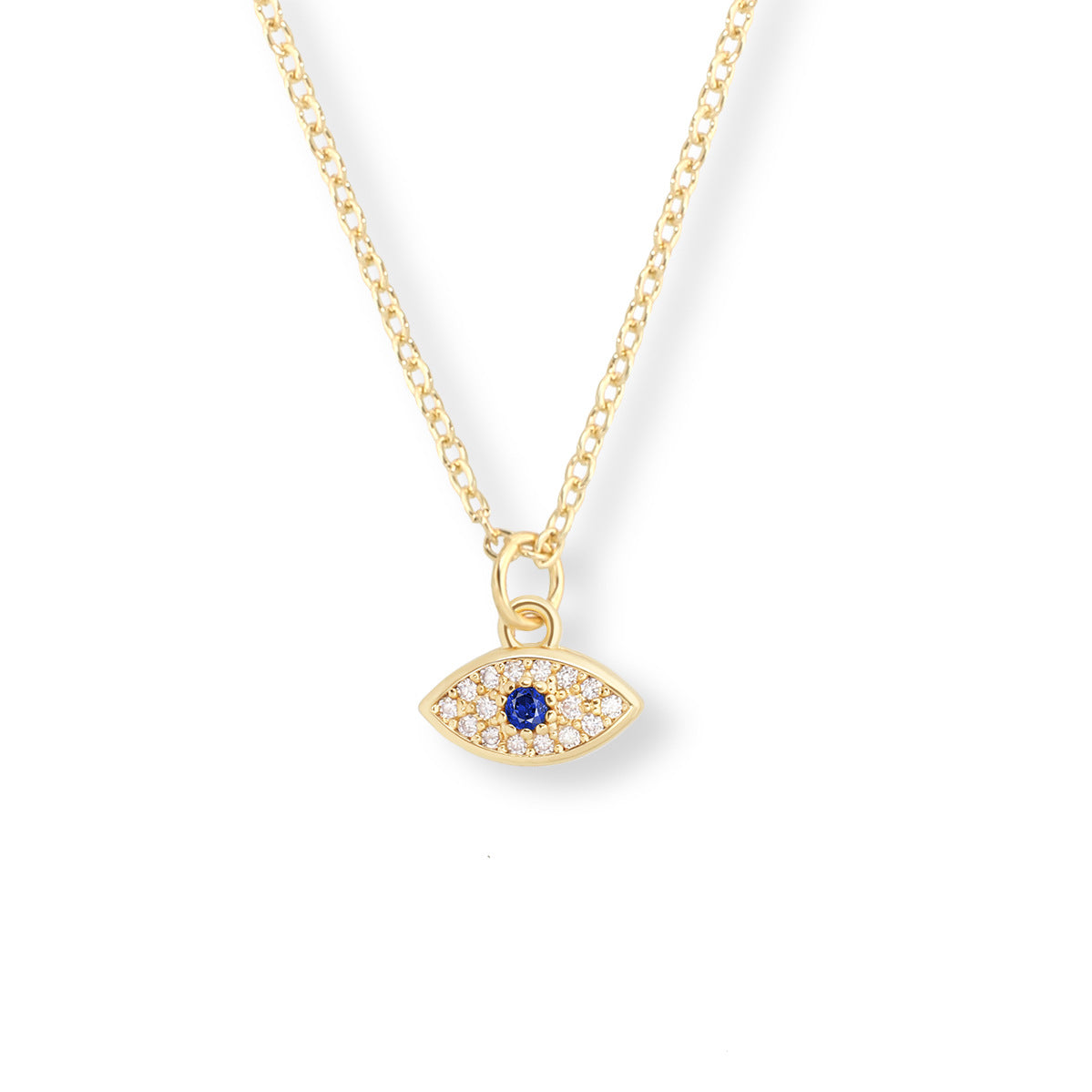 Collier à chaîne étendue en zircon doré plaqué cuivre