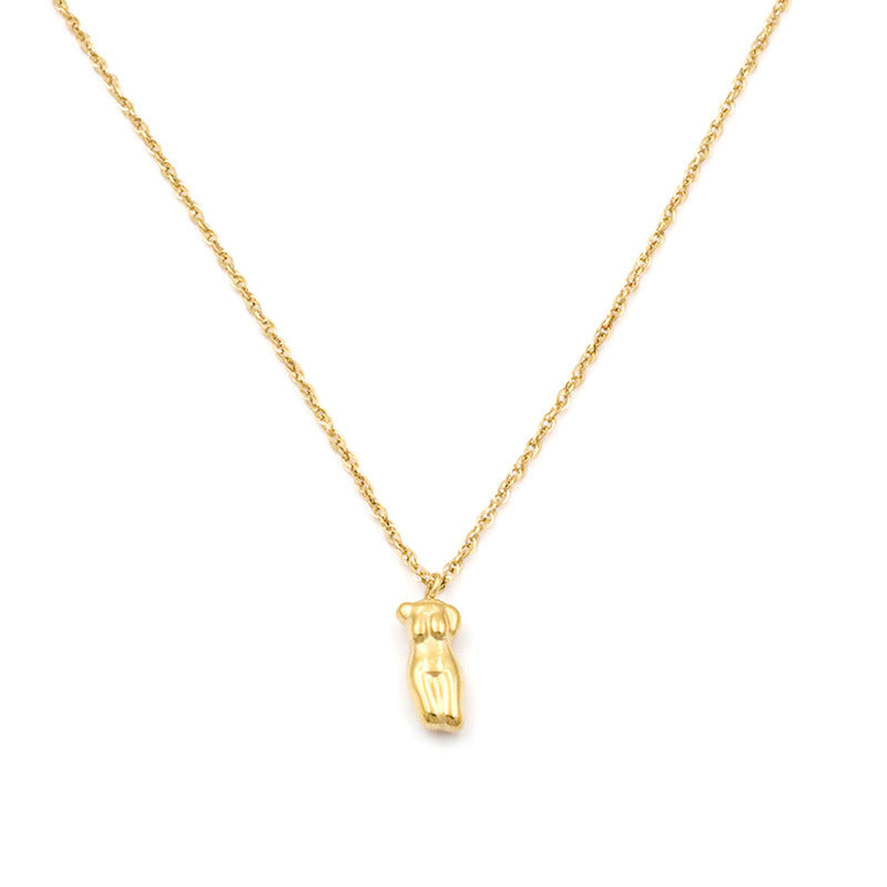 18K Stainless Steel Clavicle Chain Female Portrait